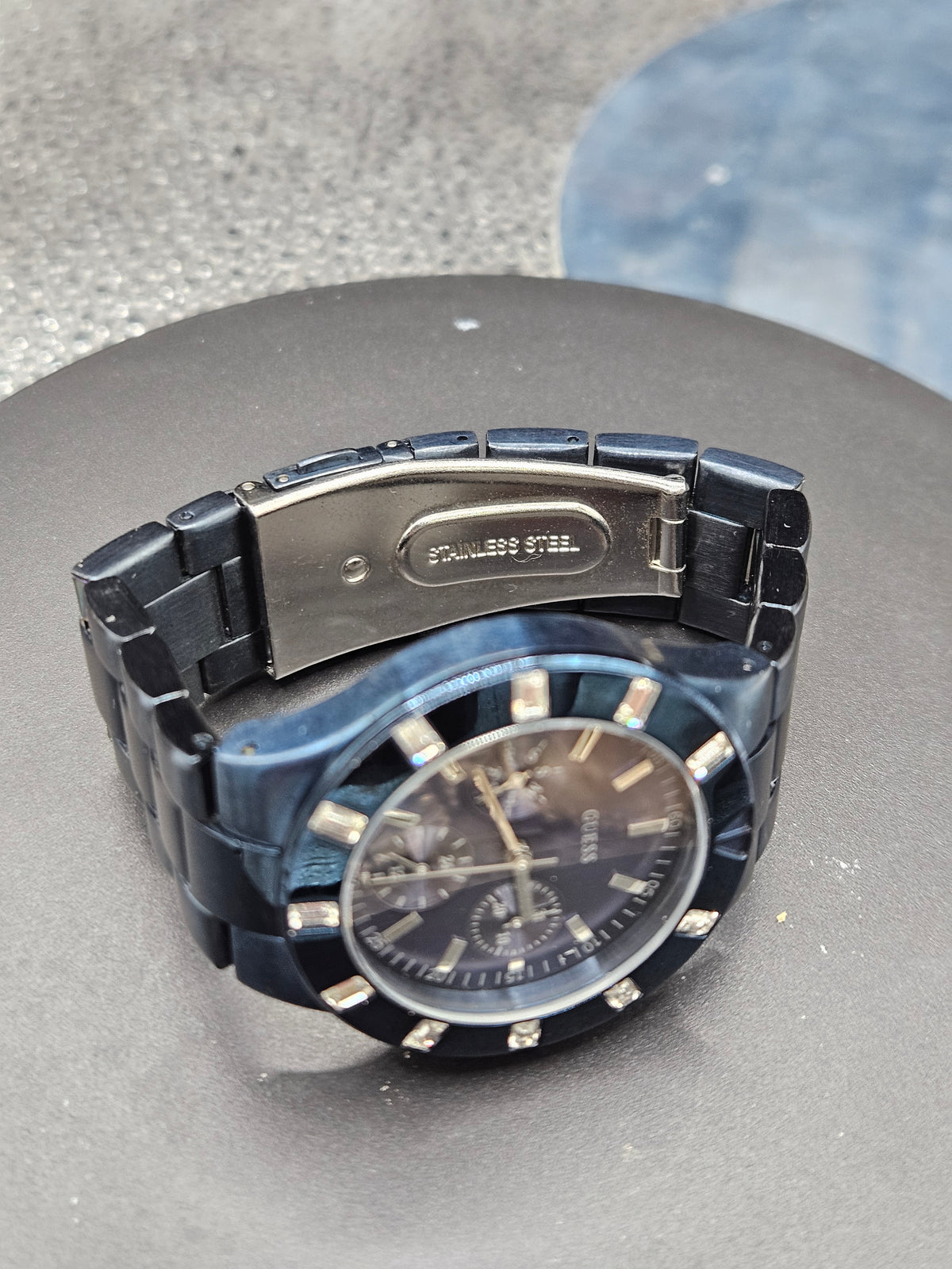 Vintage Women’s Guess Watch Iconic blue with stainless steel case and band