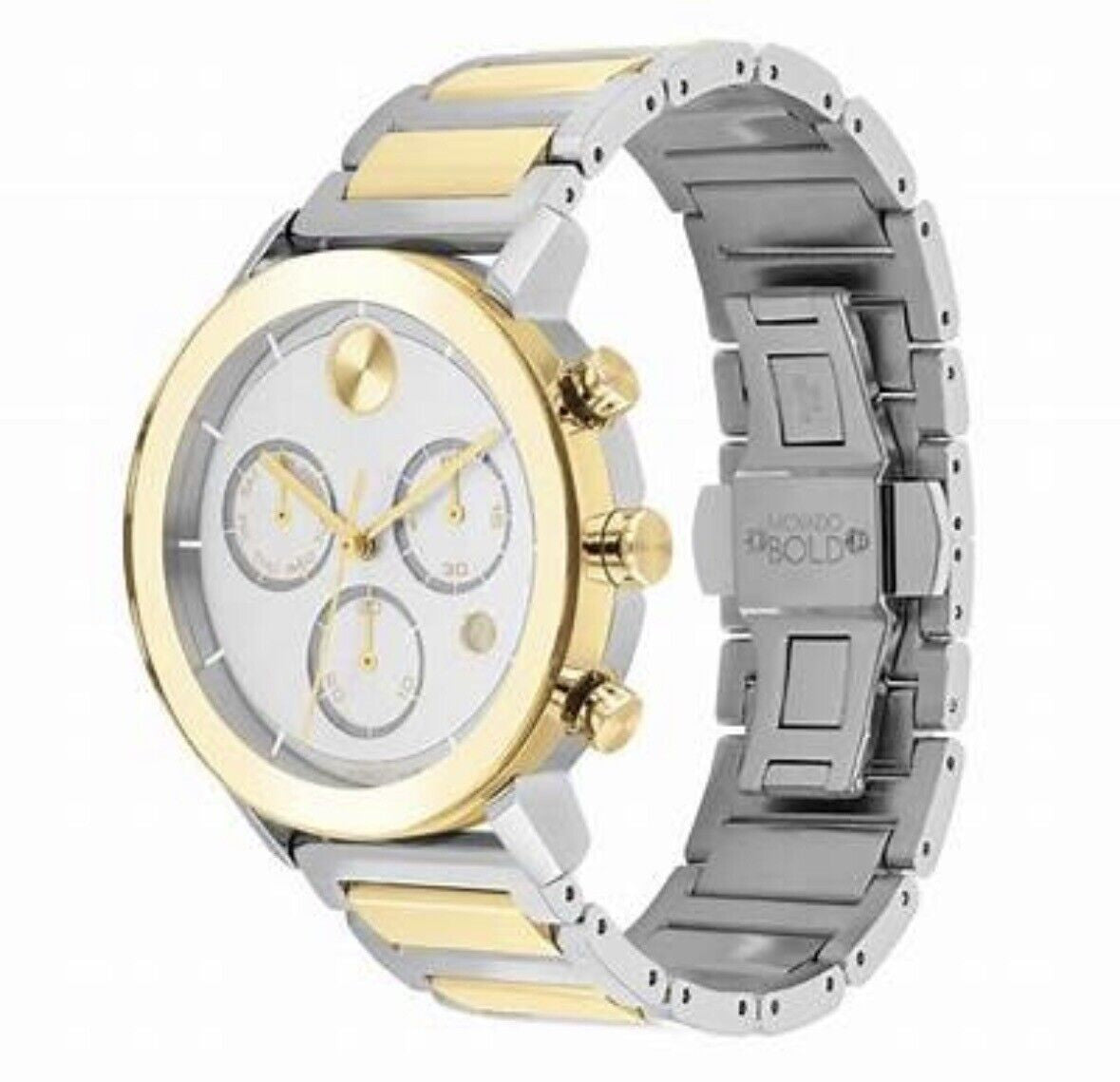 View four of Movado Bold Evolution Chronograph Quartz Silver Dial Two-Tone Men’s Watch