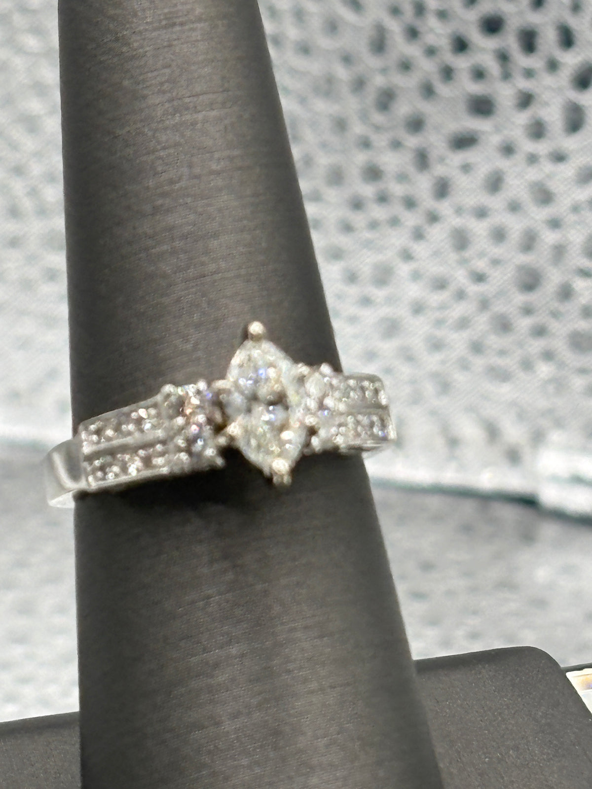 View two of Ladies Gorgeous.950 Platinum Marquise Diamond Engagement Ring