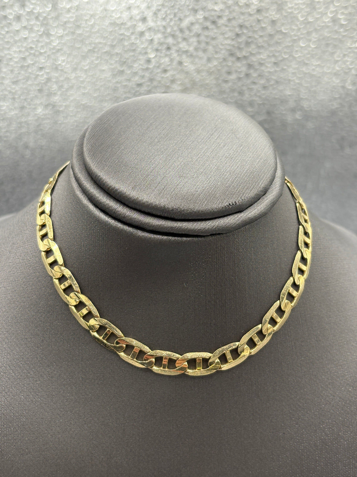 View two of Ladies/Gents 10 Karat Yellow Gold Anchor Link Bracelet