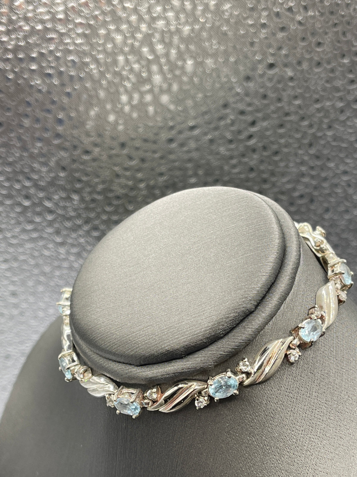 Sterling Silver and Aquamarine Bracelet