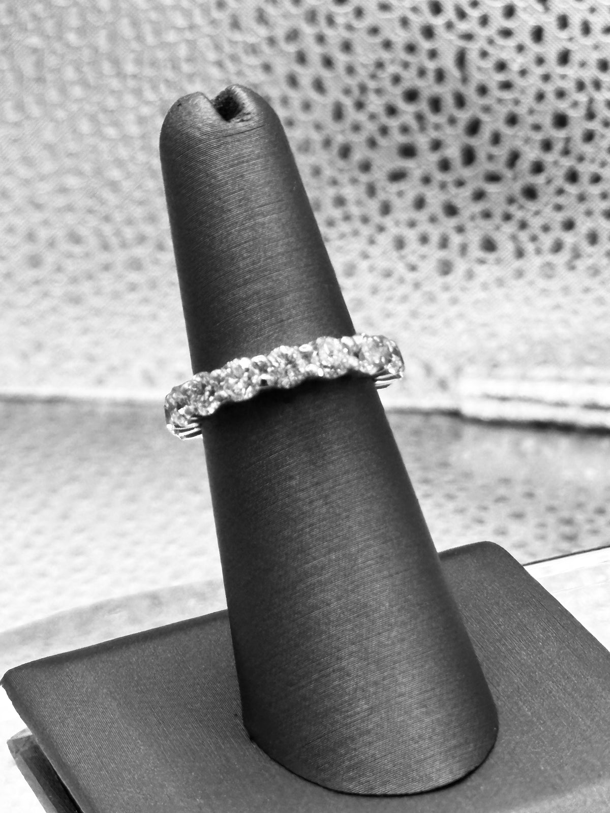 View one of Ladies Magnificent 14 Karat White Gold Diamond Eternity Band