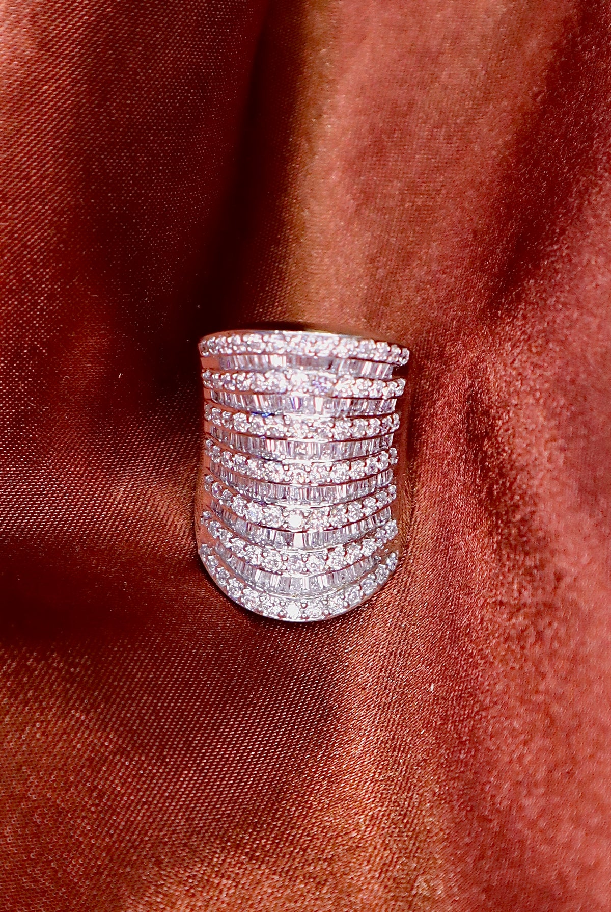 Ladies 14 Karat White Gold Diamond Cocktail Ring - Philadelphia Gold & Silver Exchange