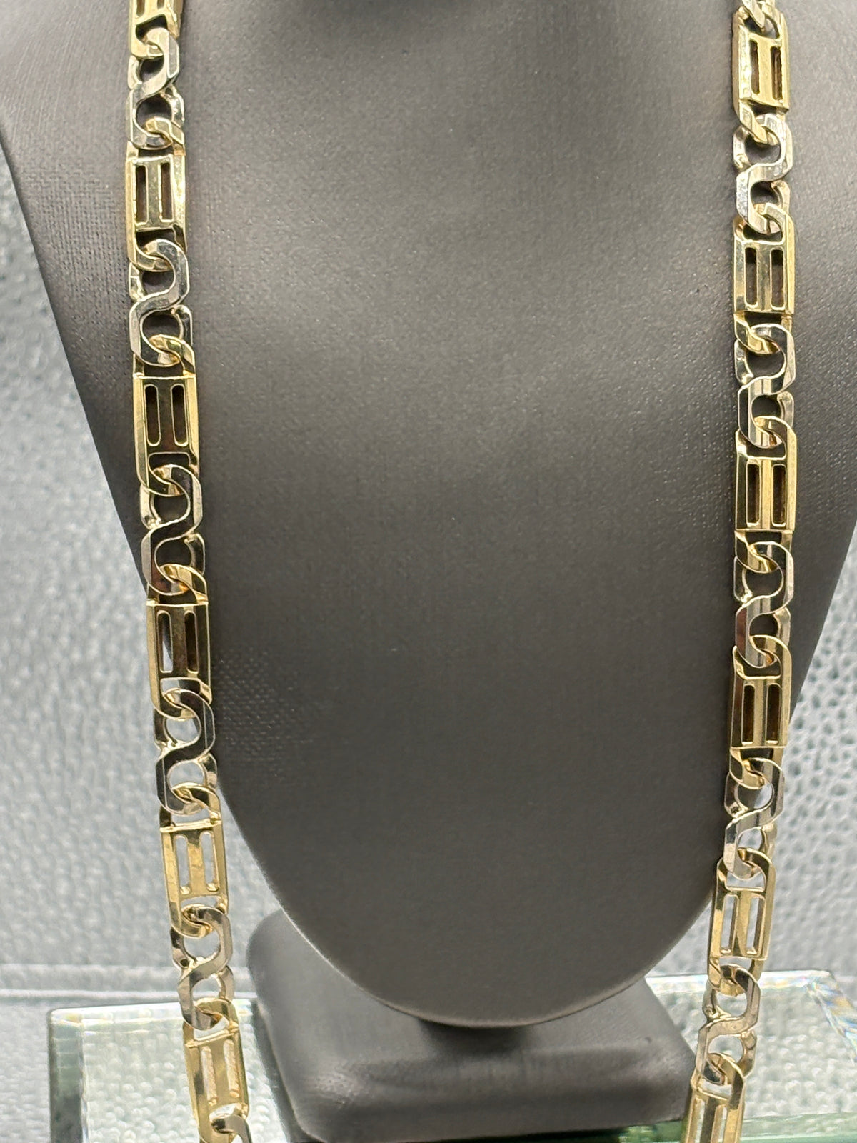 Ladies / Gents 14 Karat Yellow & White Gold Italian Link Chain