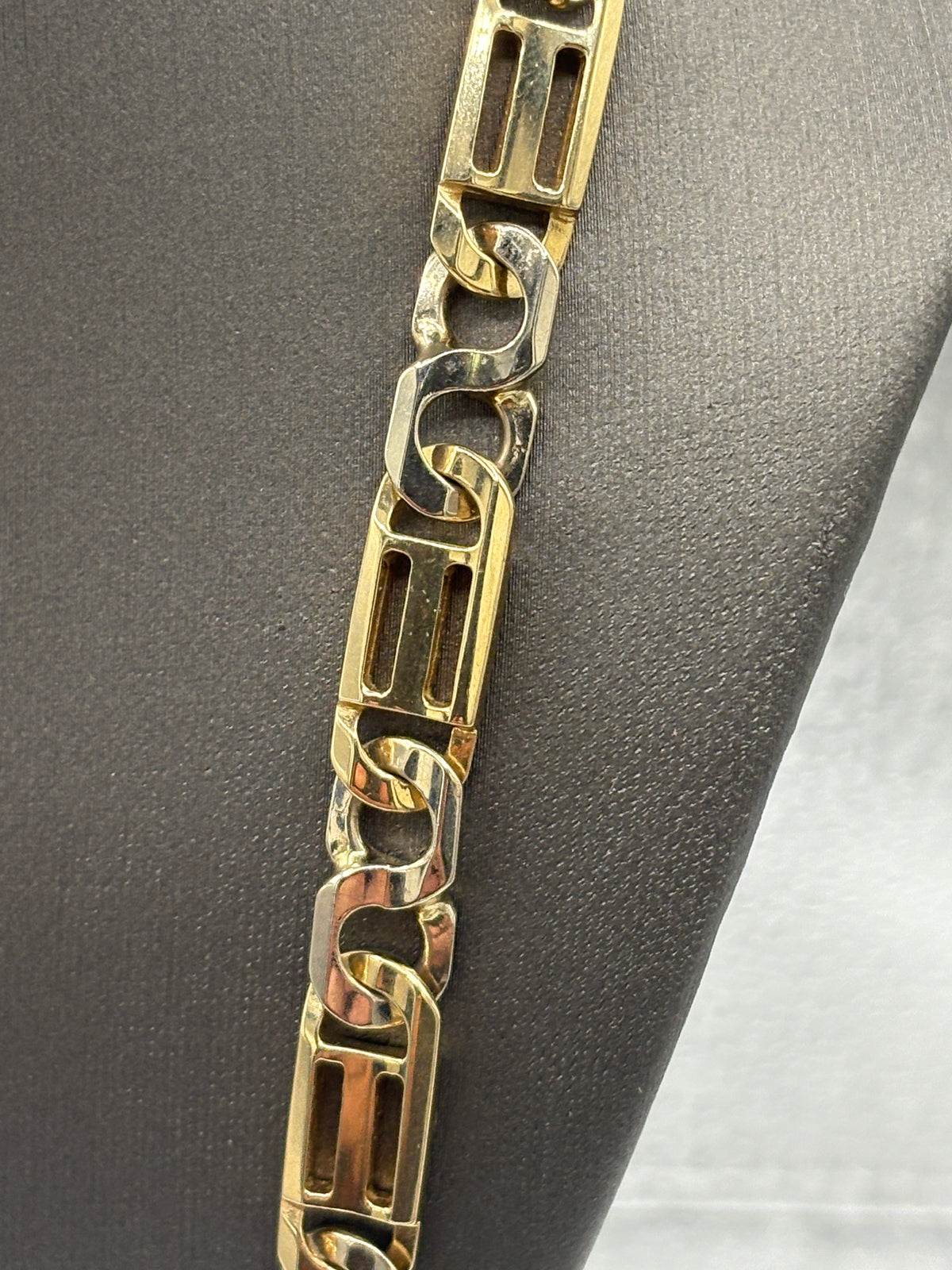 Ladies / Gents 14 Karat Yellow & White Gold Italian Link Chain