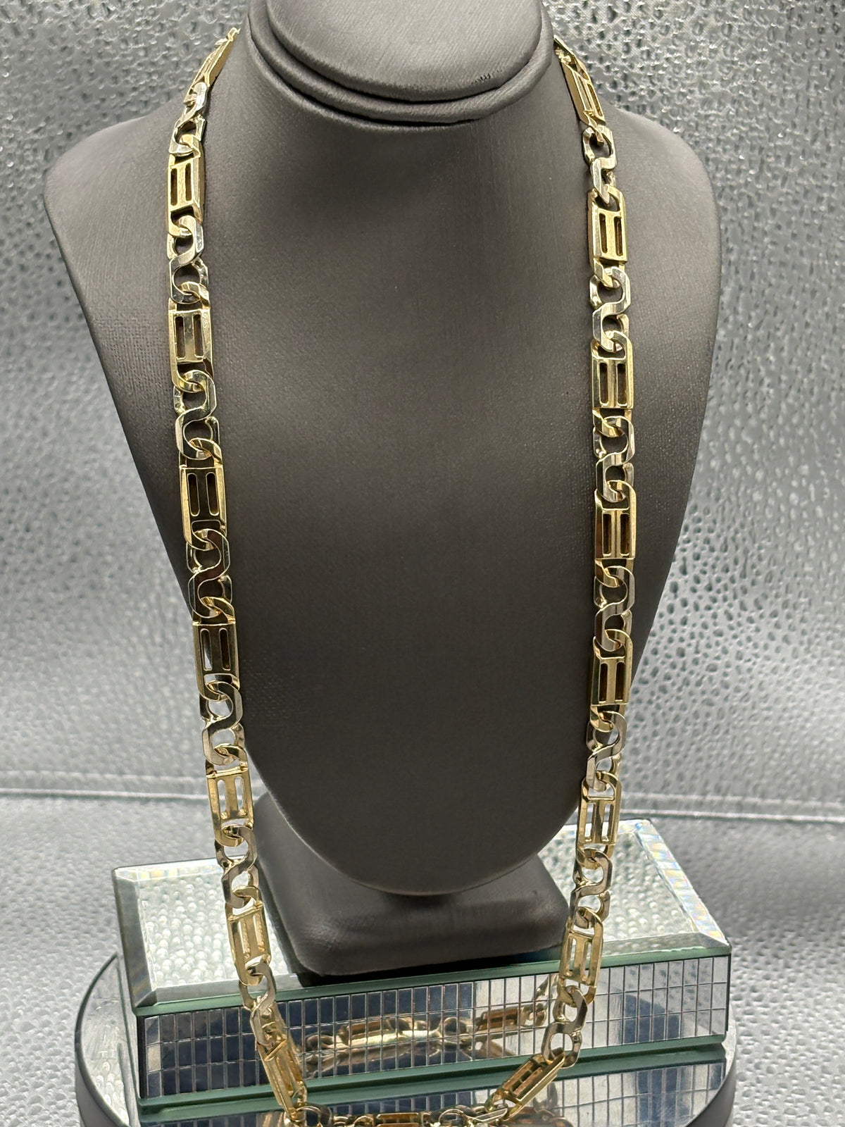 Ladies / Gents 14 Karat Yellow & White Gold Italian Link Chain