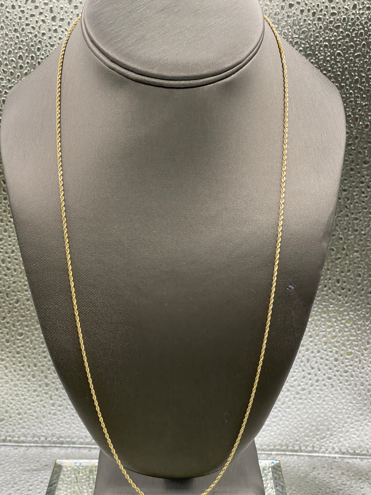 Ladies/Gents 14 Karat Yellow Gold Solid Diamond-Cut Rope Chain