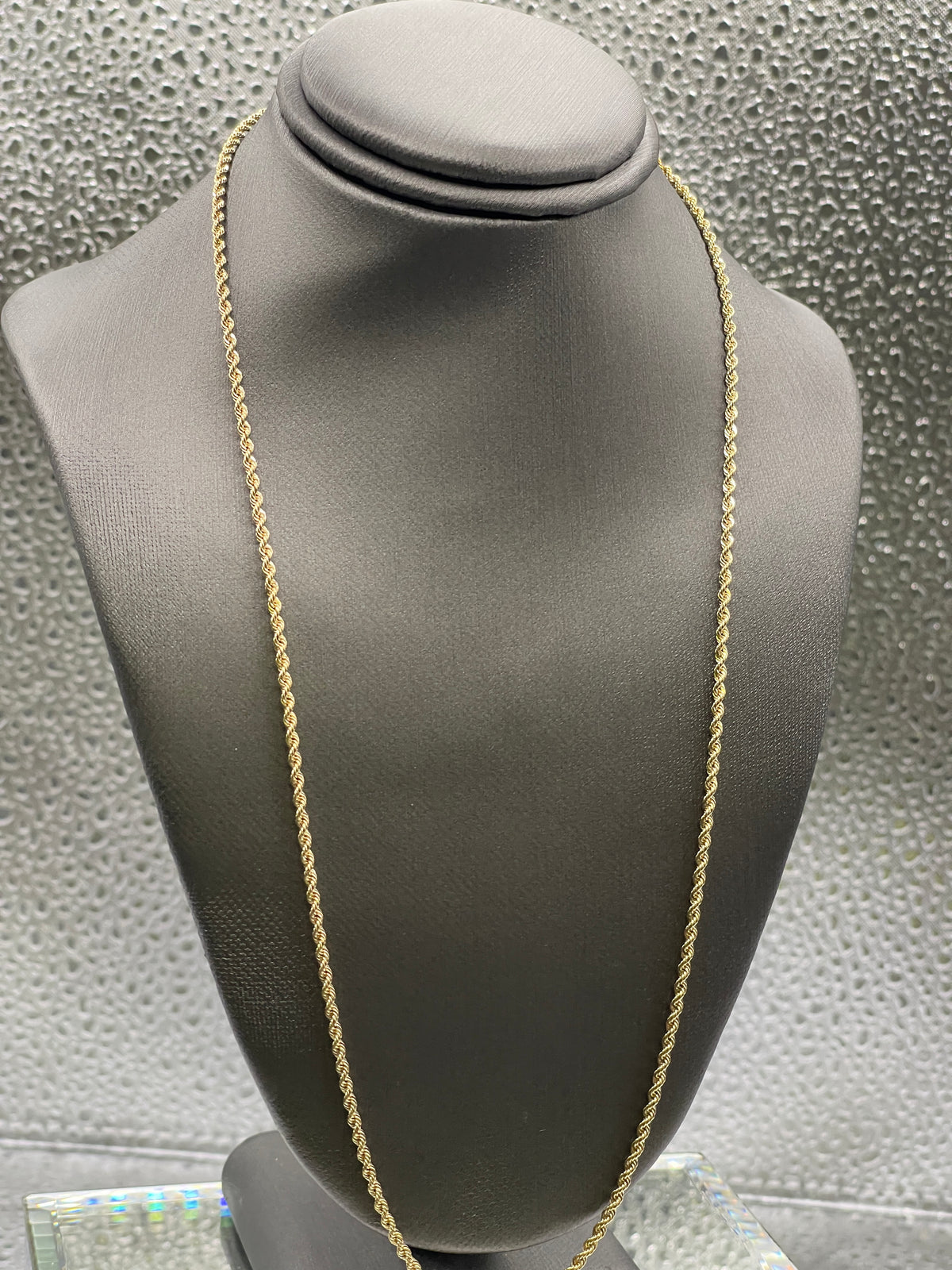 Ladies / Men’s 14 Karat Yellow Gold Diamond-Cut Solid Rope Chain