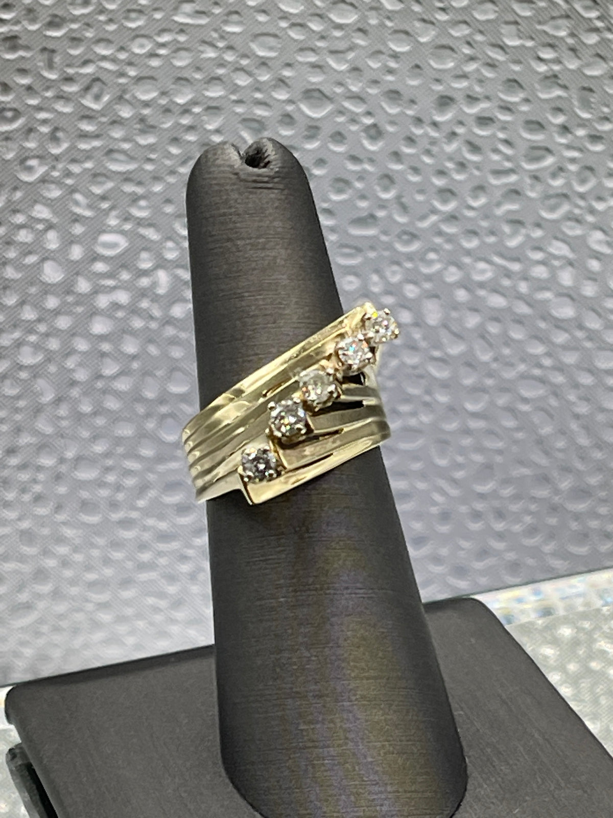 Ladies 14 Karat Yellow Gold and Diamond Ring