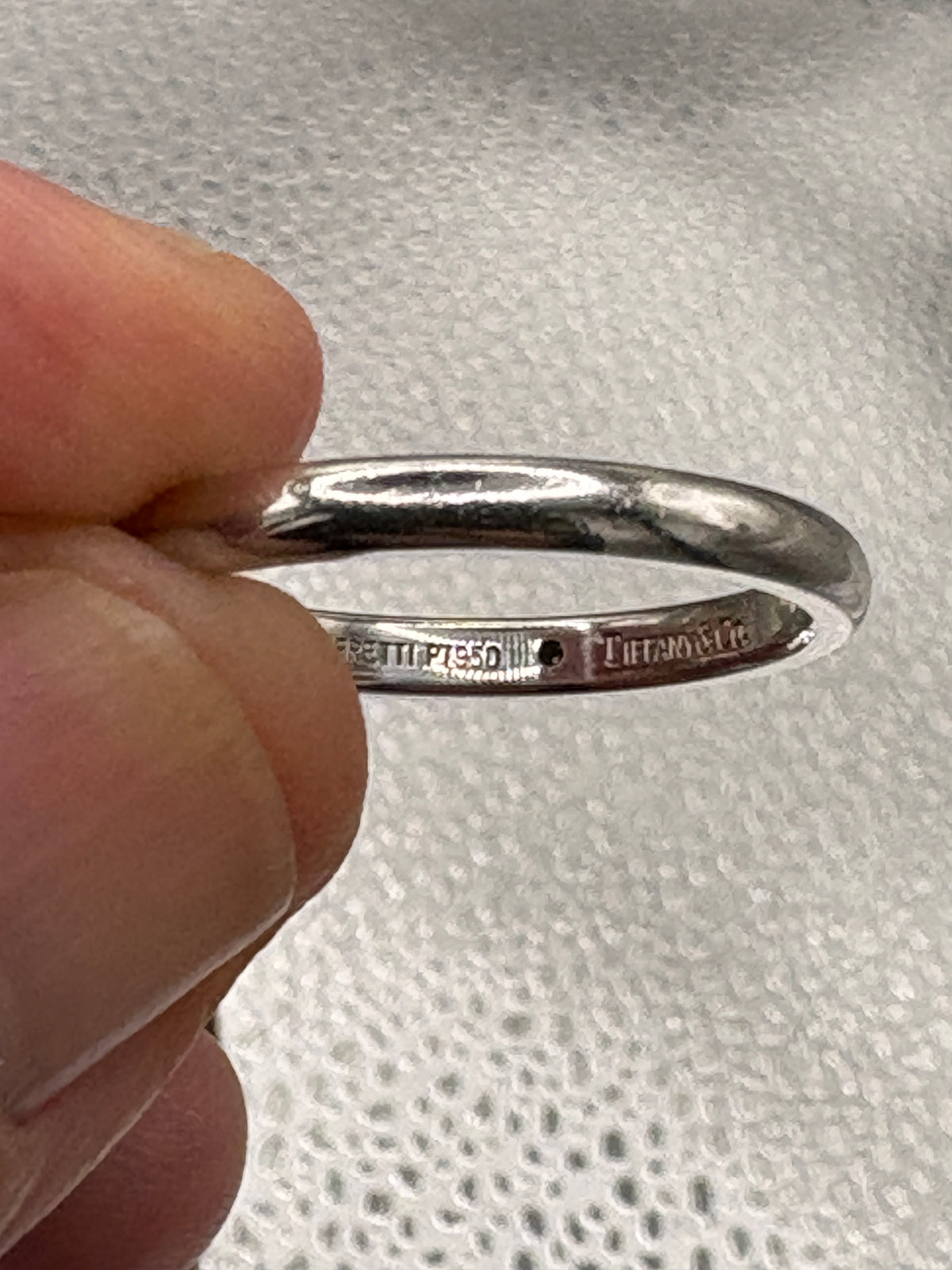 Tiffany & Co Vintage 950 Platinum Diamond Solitaire Band