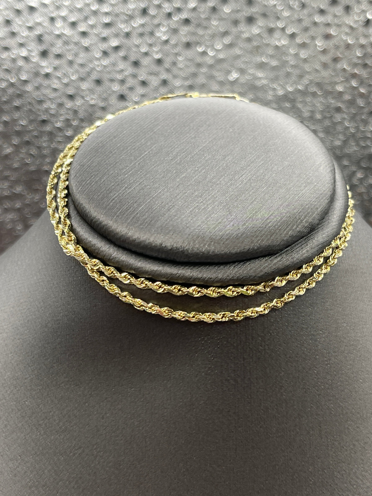Ladies 14 Karat Yellow Gold Double Strand Rope Bracelet