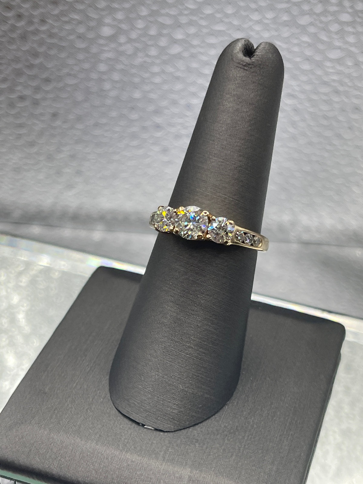 View one of Vintage 14 Karat Yellow Gold Diamond Engagement Ring