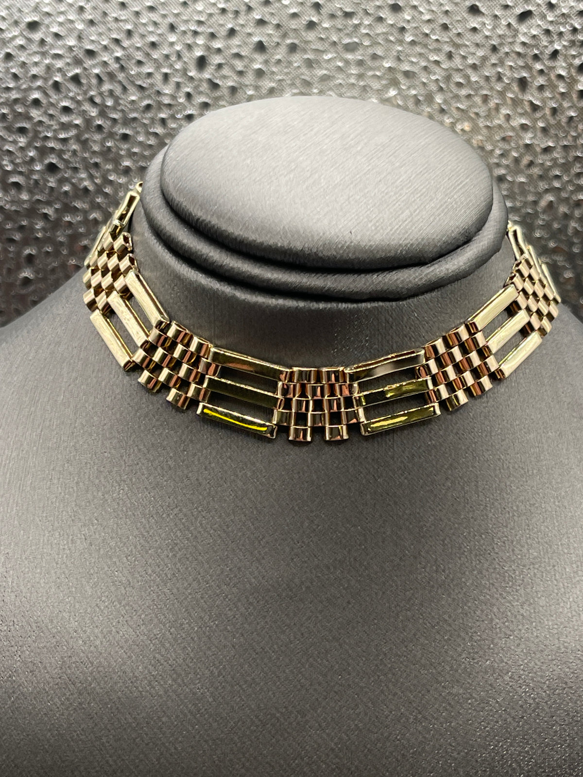 Ladies//Gents 14 Karat Solid Yellow Gold Omega Bar Link Bracelet