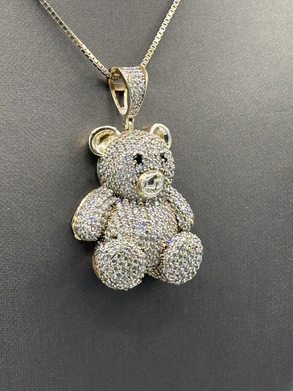 14 Karat White Gold Ladies/Gents Teddy Bear Pendant
