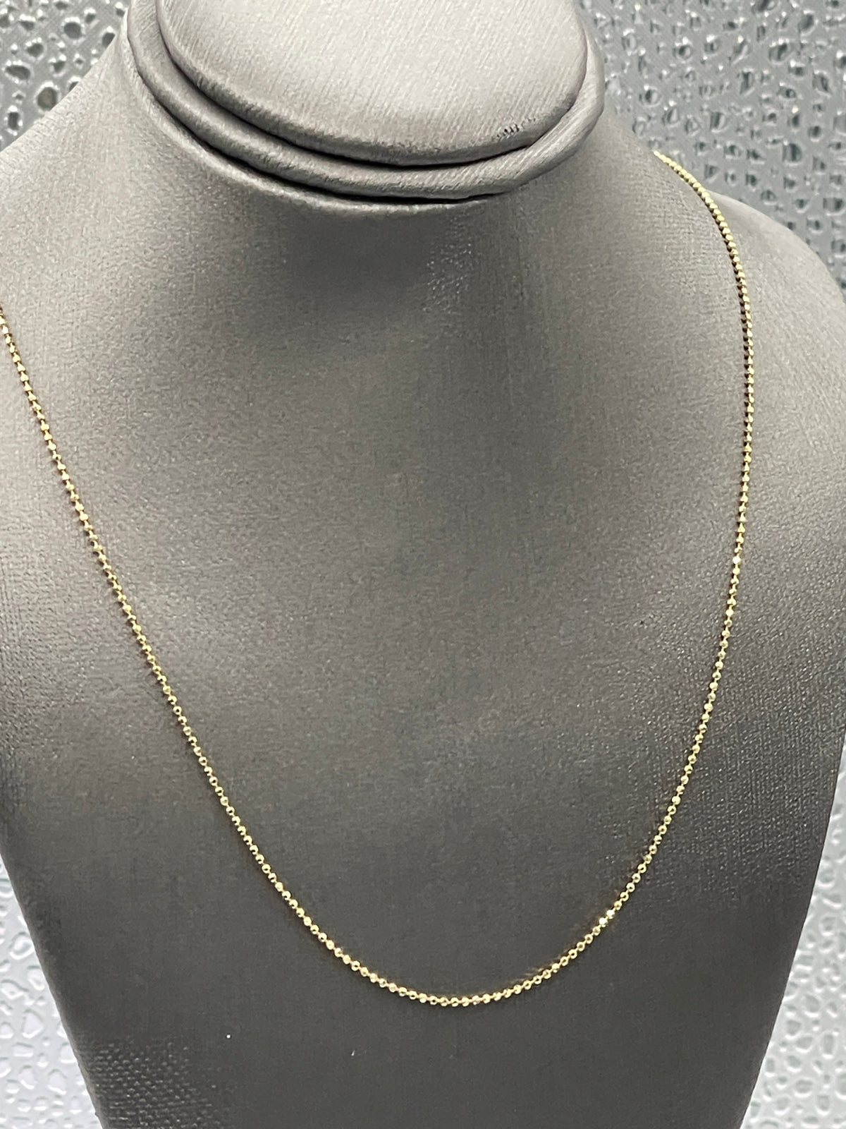 View two of Ladies 14 Karat Solid Yellow Gold Bead Chain