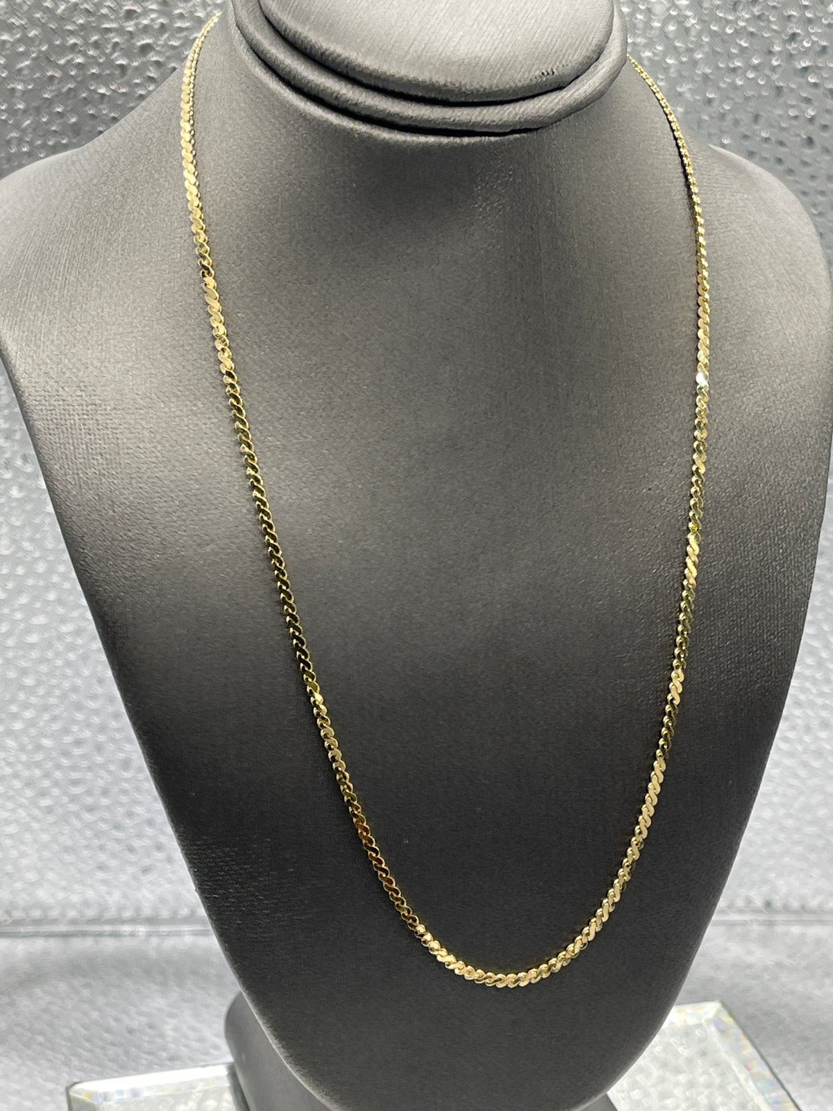 Ladies 14 Karat Solid Yellow Gold Double Serpentine Chain