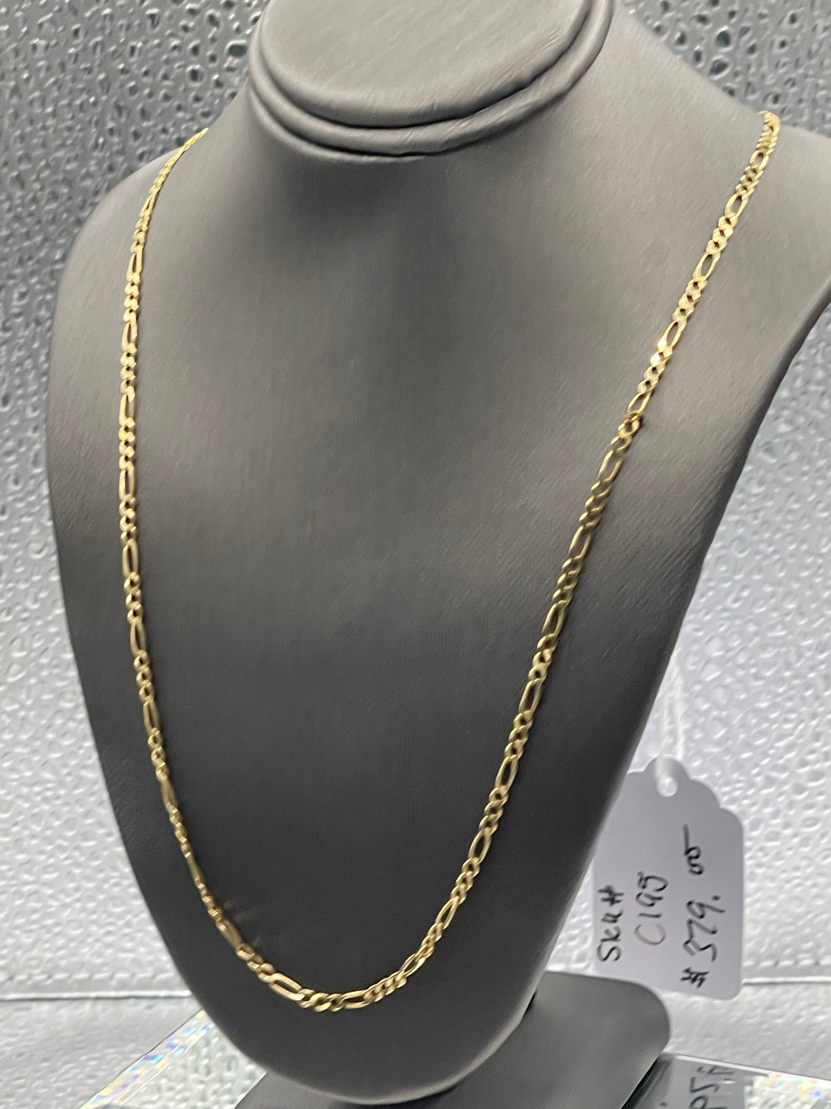 Ladies 14 Karat Solid Yellow Gold Figero Link Chain