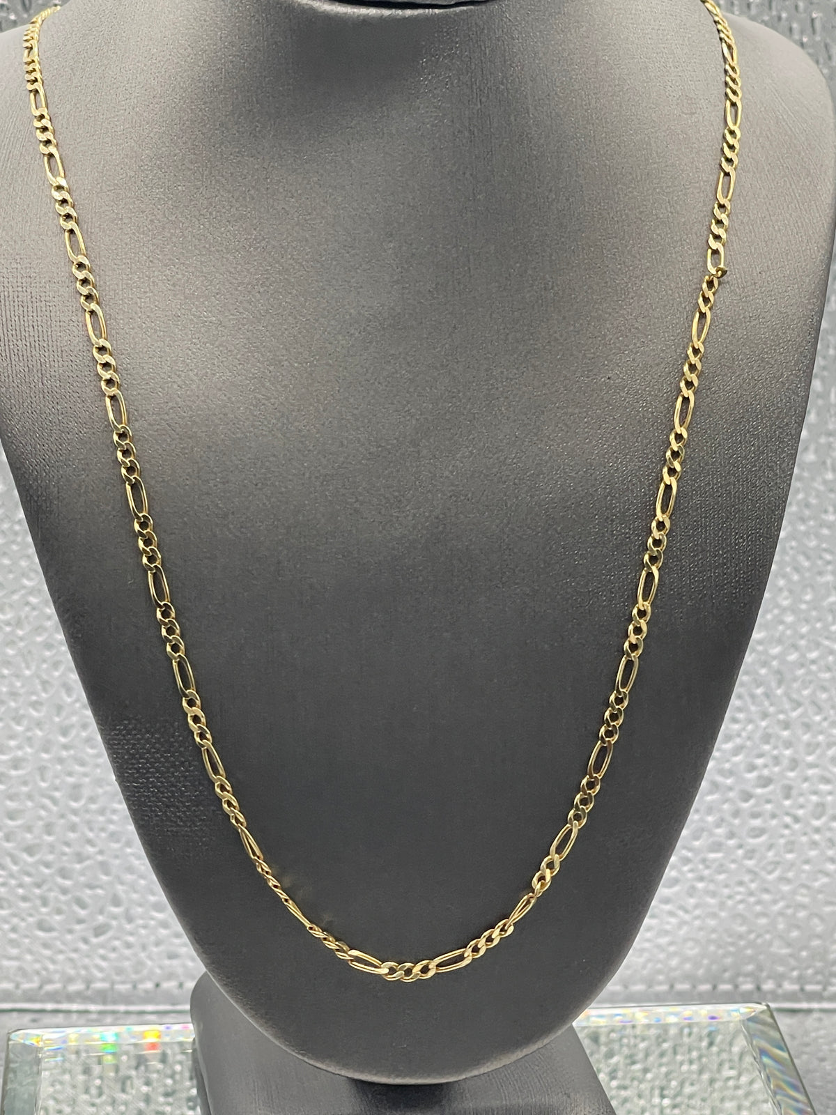 Ladies 14 Karat Solid Yellow Gold Figero Link Chain