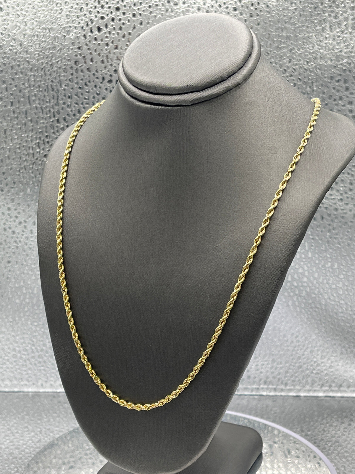 Ladies 14 Karat Yellow Gold Solid Rope Chain