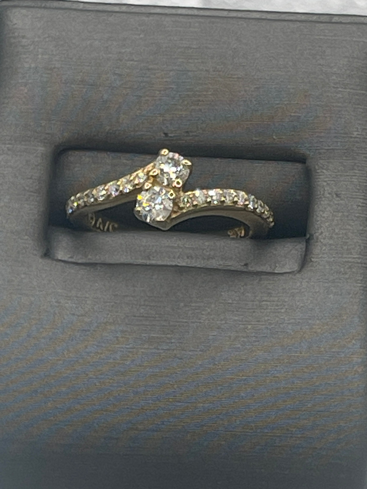 Ladies 14 Karat Solid Yellow Gold Forever Us Diamond Ring