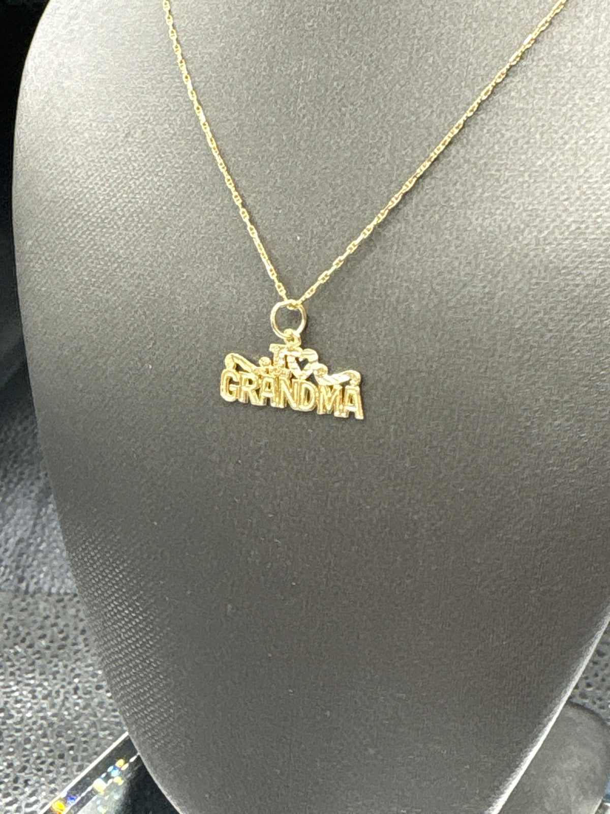 Vintage 14kt Yellow Gold, I love Grandma charm