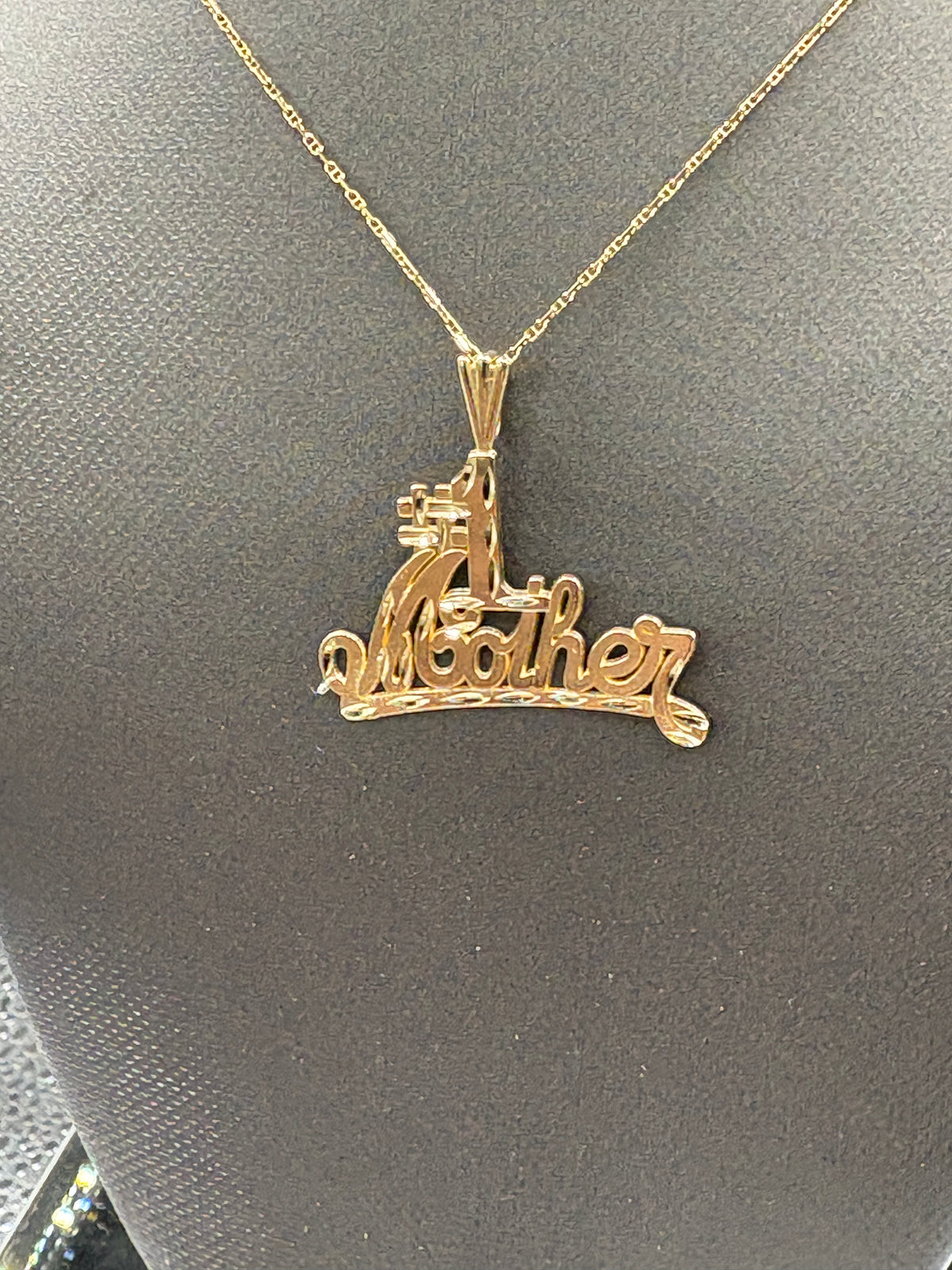 14kt Yellow Gold Ladies #1 Mother Pendant