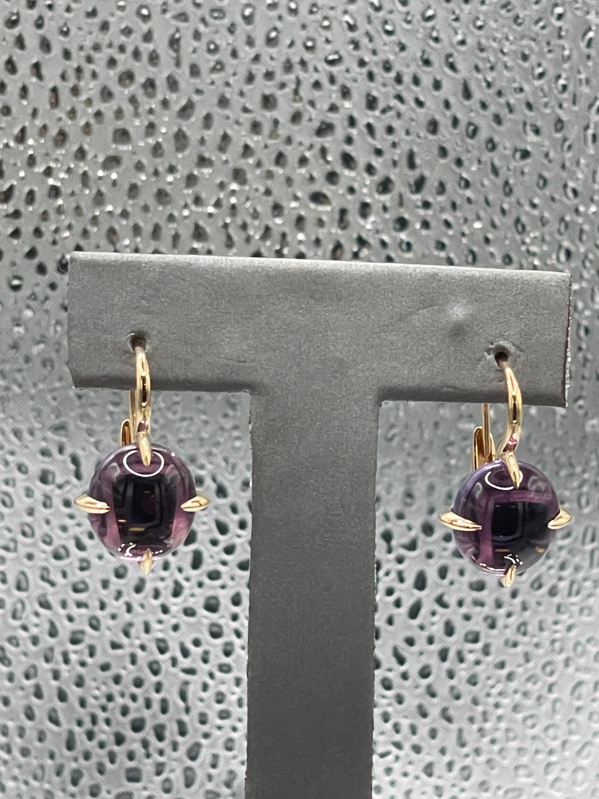 Pomellato 18 Karat Rose Gold 16.60 Carats Amethyst Drop Earrings