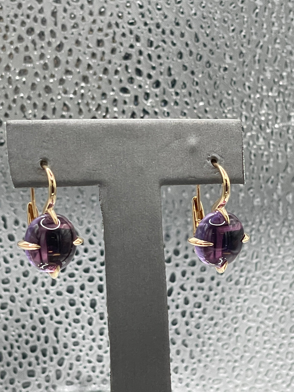 Pomellato 18 Karat Rose Gold 16.60 Carats Amethyst Drop Earrings