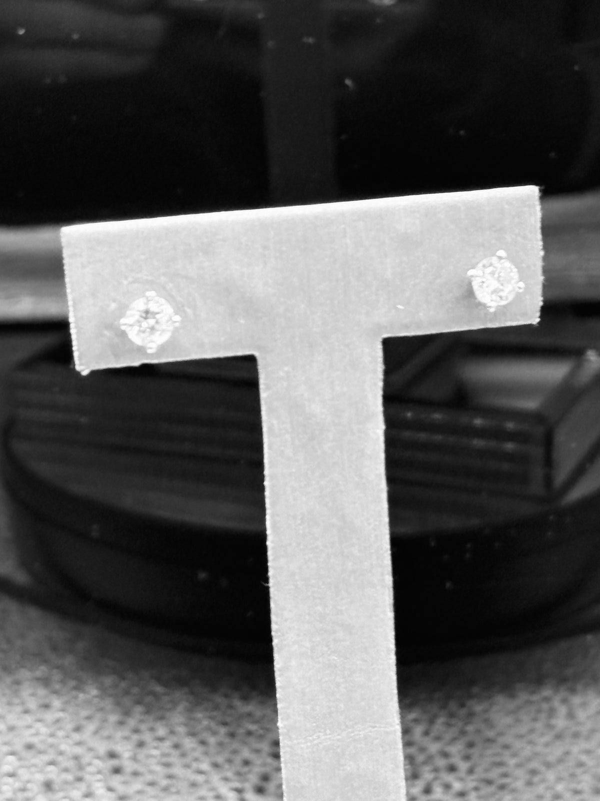 14 Karat White Gold Diamond Stud Screwback Earrings