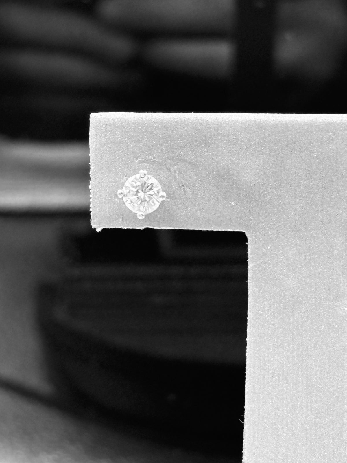 14 Karat White Gold Diamond Stud Screwback Earrings
