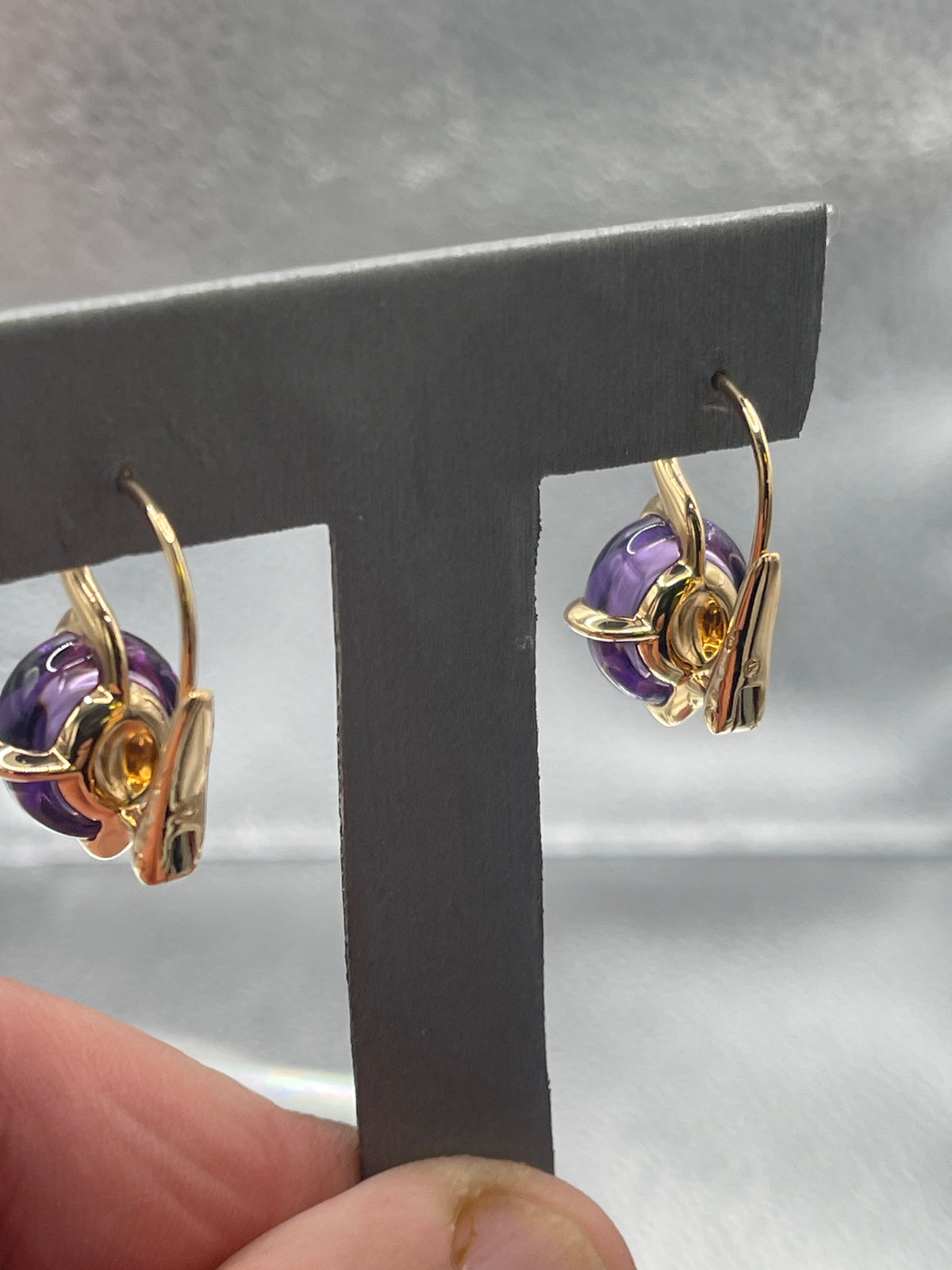 Pomellato 18 Karat Rose Gold 16.60 Carats Amethyst Drop Earrings