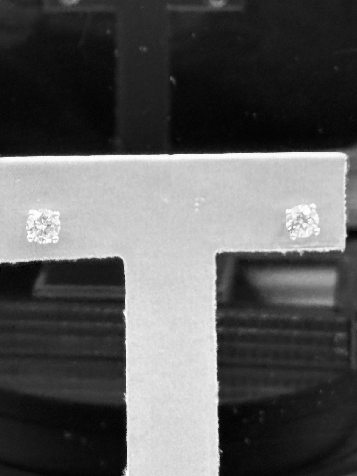 14 Karat White Gold Diamond Stud Screwback Earrings