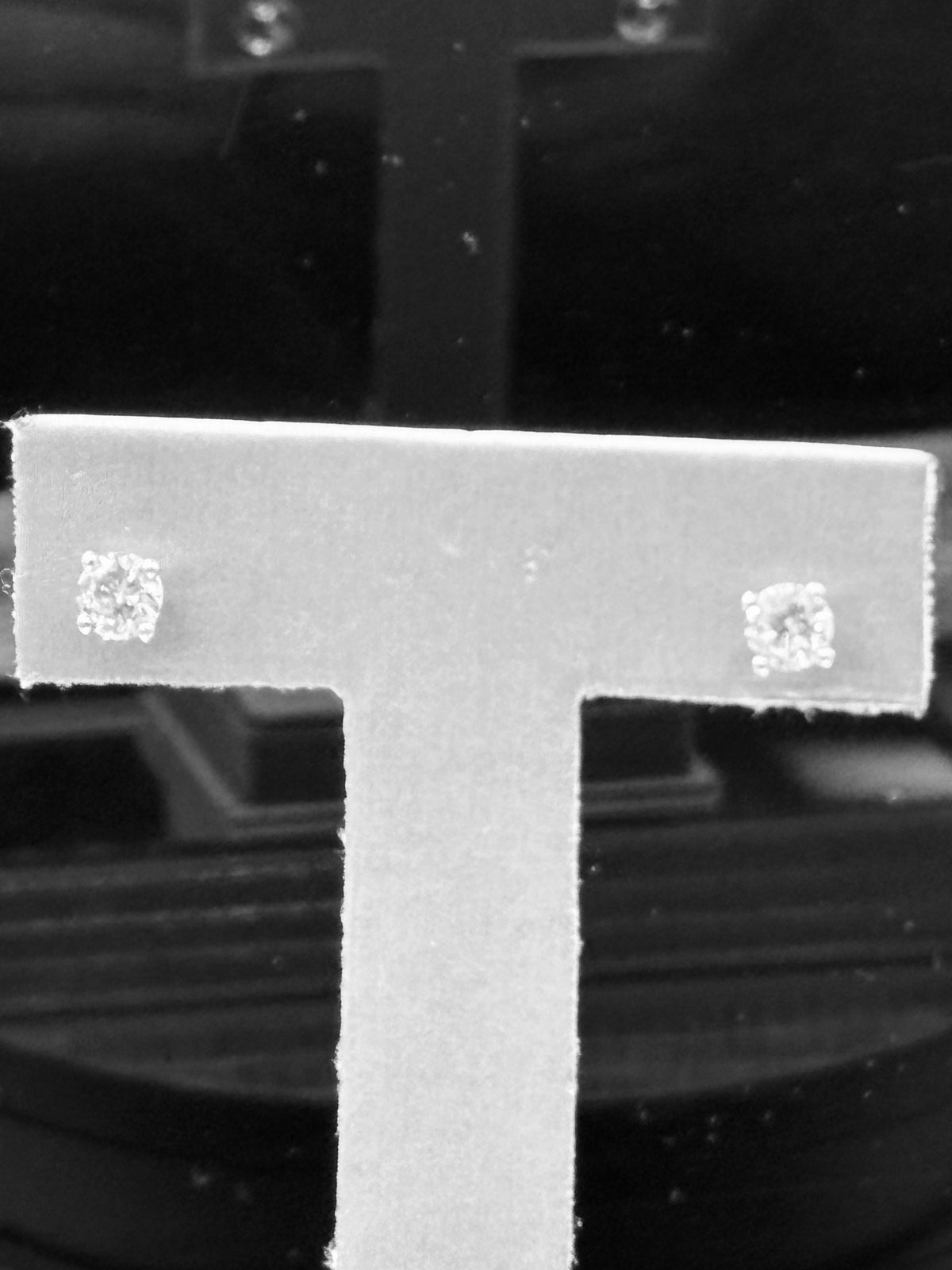14 Karat White Gold Diamond Stud Screwback Earrings