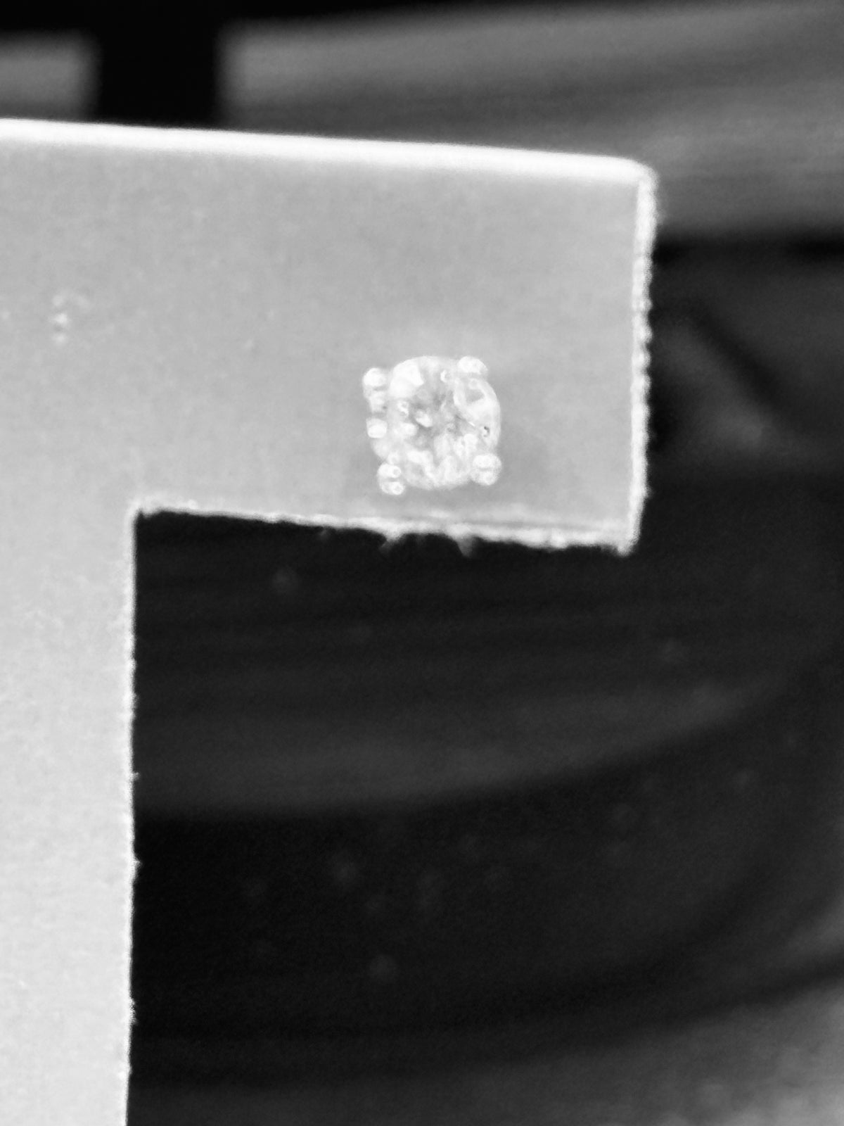 14 Karat White Gold Diamond Stud Screwback Earrings