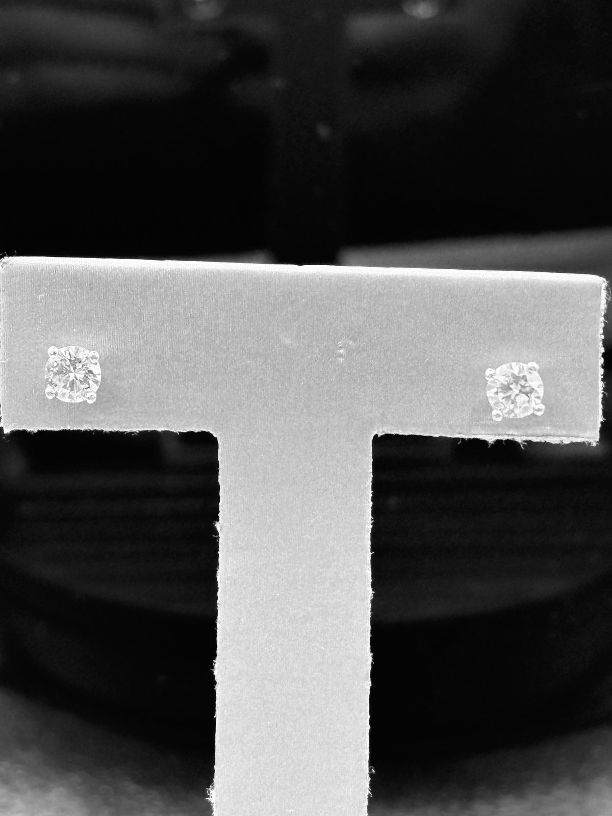 14 Karat White Gold Diamond Stud Screwback Earrings