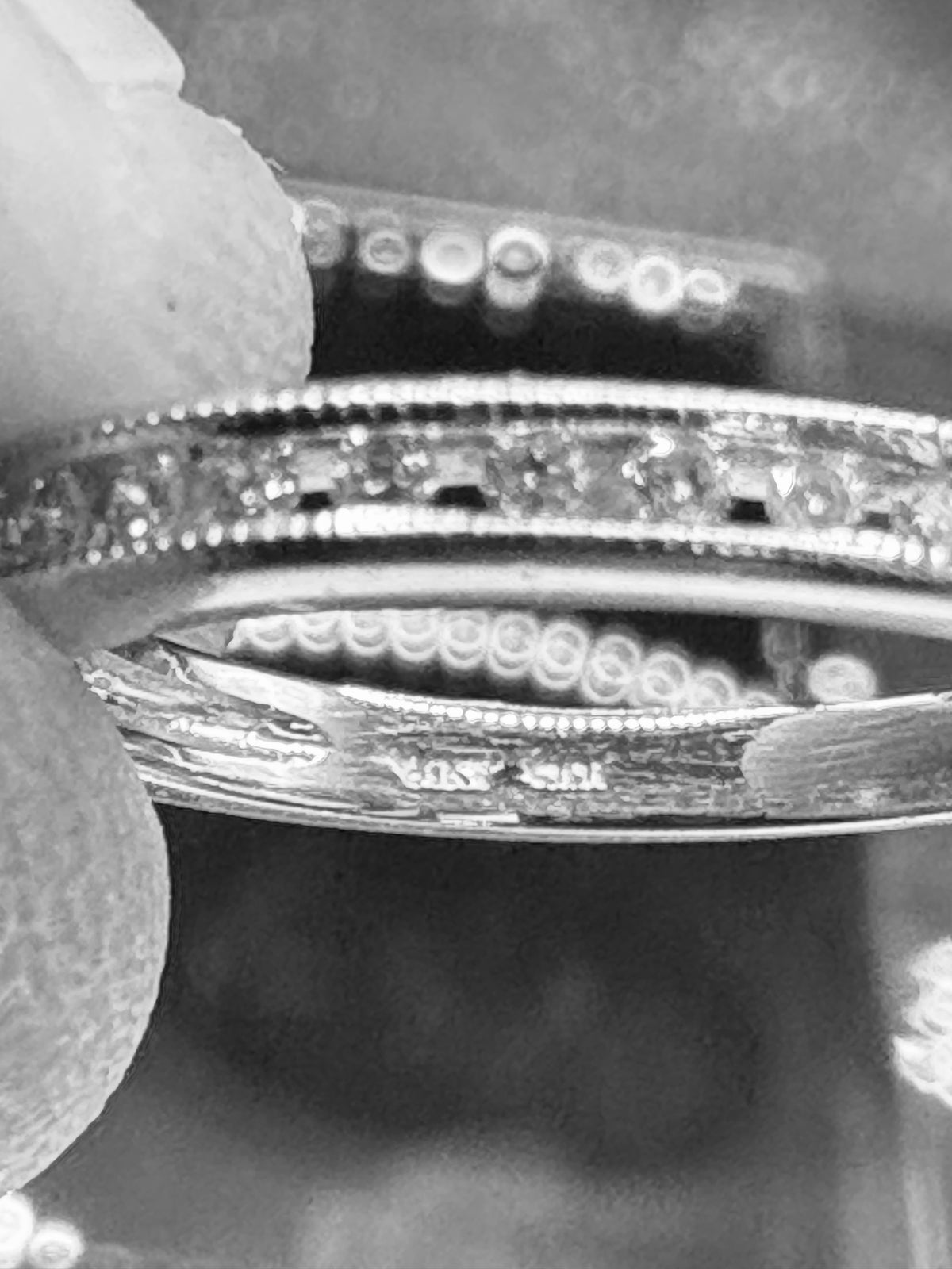 14kt solid white gold Ladies diamond anniversary band channel set with 14 fine white round diamonds