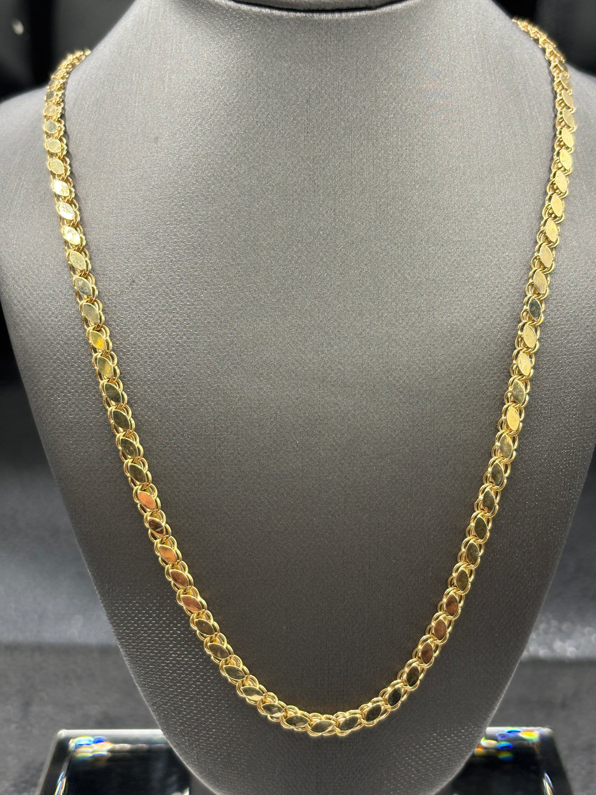 Ladies/Gents 14 Karat Yellow Gold Snail Link Chain
