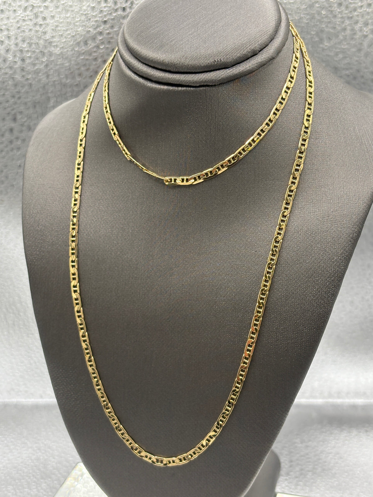 Ladies / Mens Classic 14 Karat Yellow Gold Solid Anchor Link Chain