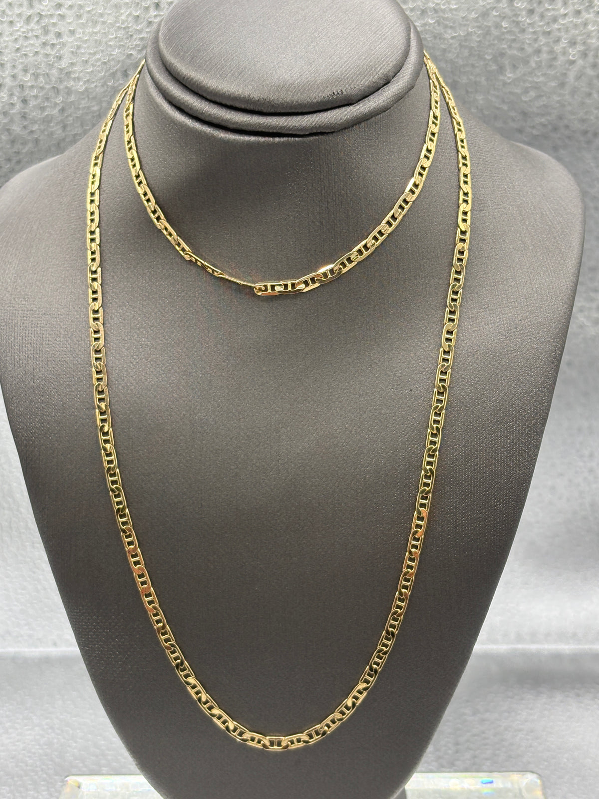 Ladies / Mens Classic 14 Karat Yellow Gold Solid Anchor Link Chain