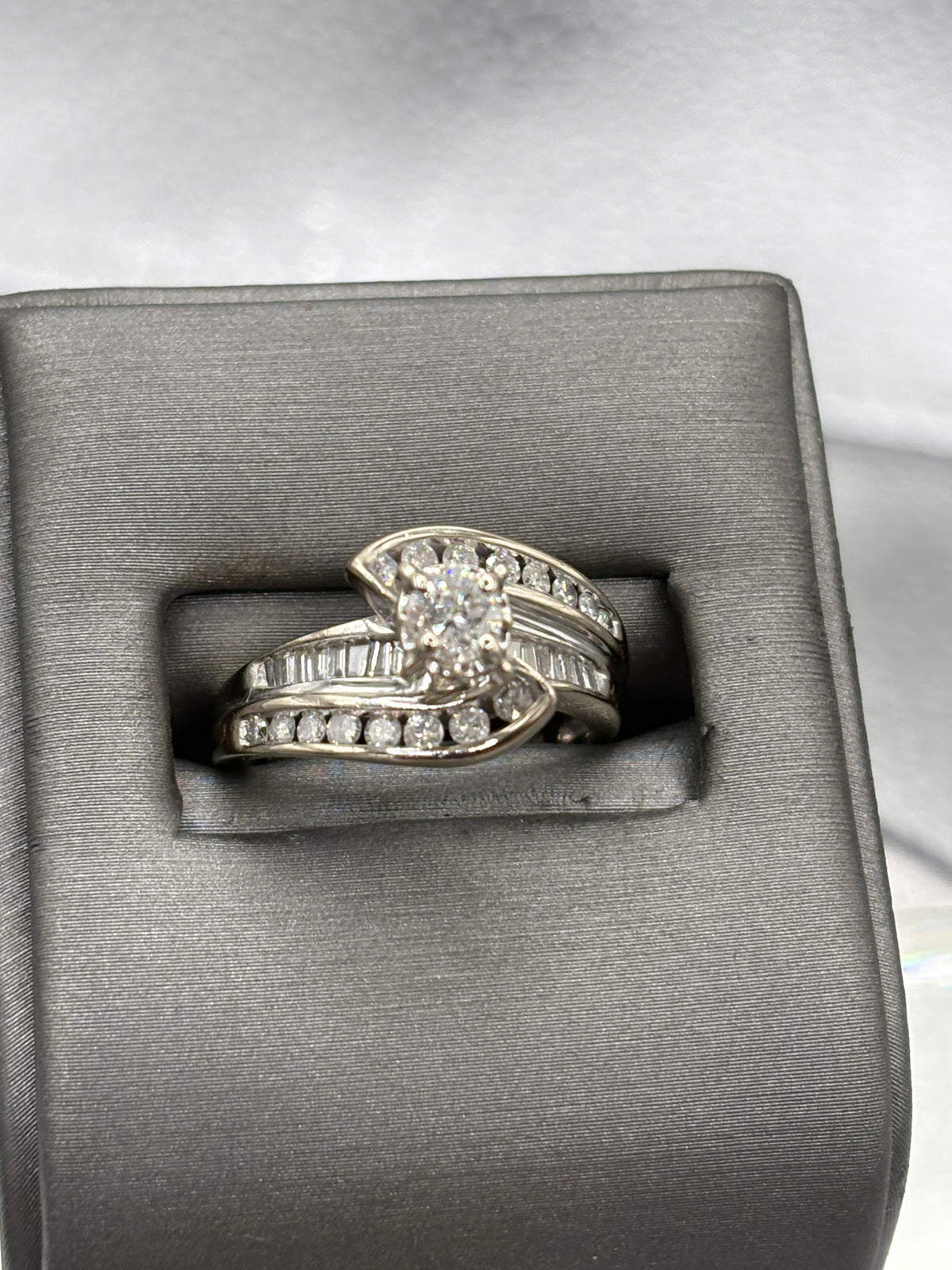 Ladies 14 Karat Diamond Cluster Engagement Ring