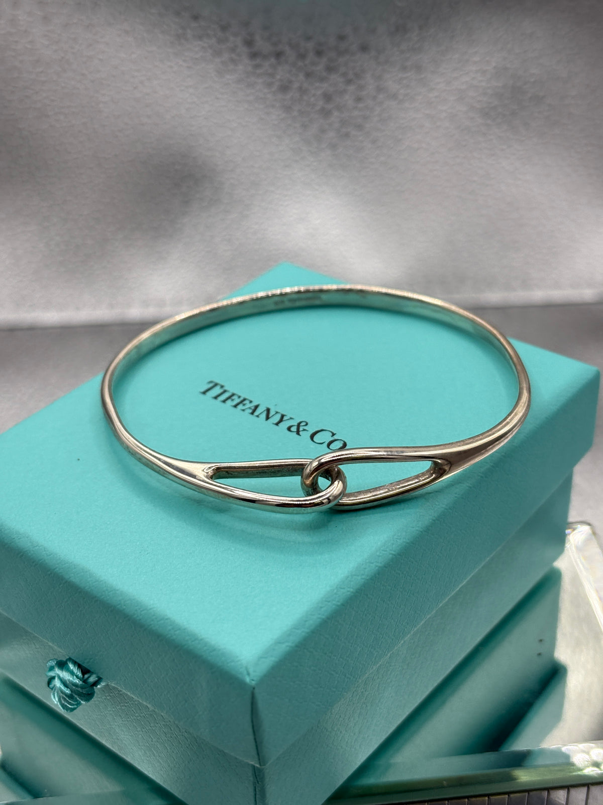 Tiffany & Co. Sterling Silver Infinity Cuff Bangle Bracelet