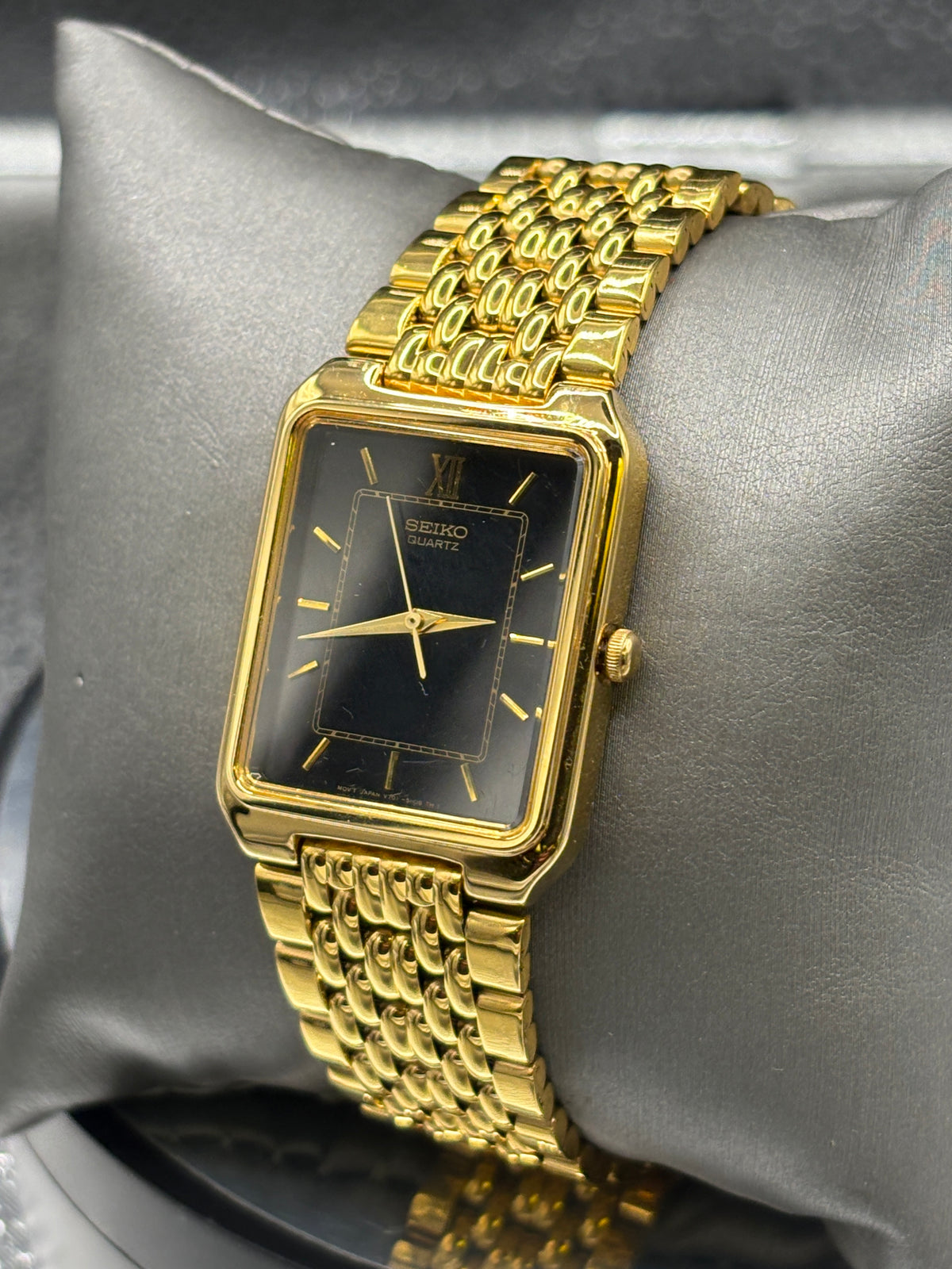 Vintage Seiko Unisex watch, Gold Plated in the Tank style