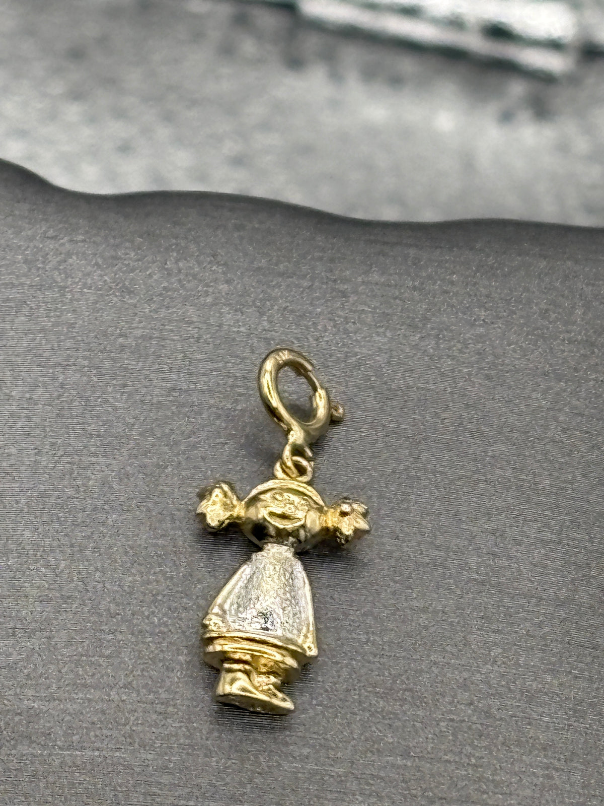 Vintage 14 Karat Yellow Gold Little Girl Pendant