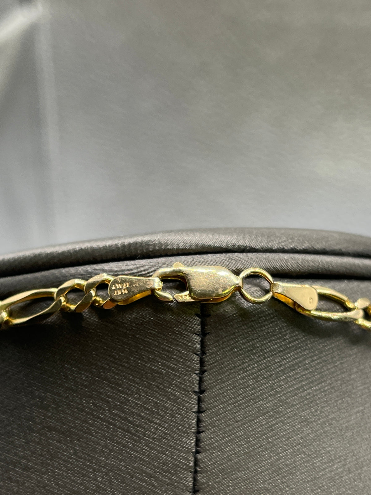 Ladies or Men’s 14 Karat Yellow Gold Figero Solid Link Chain