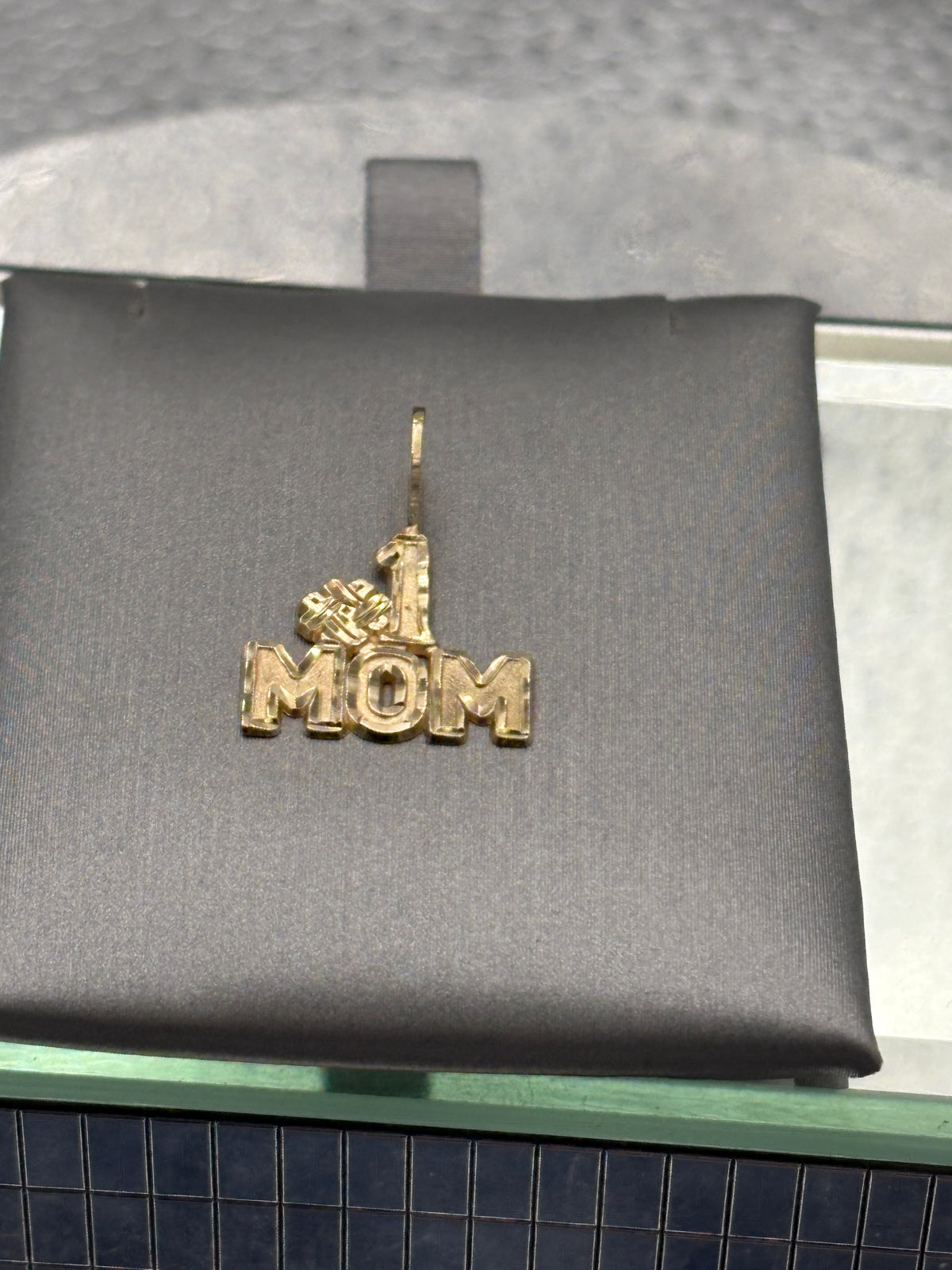Ladies 14 Karat Yellow Gold #1MOM Pendant