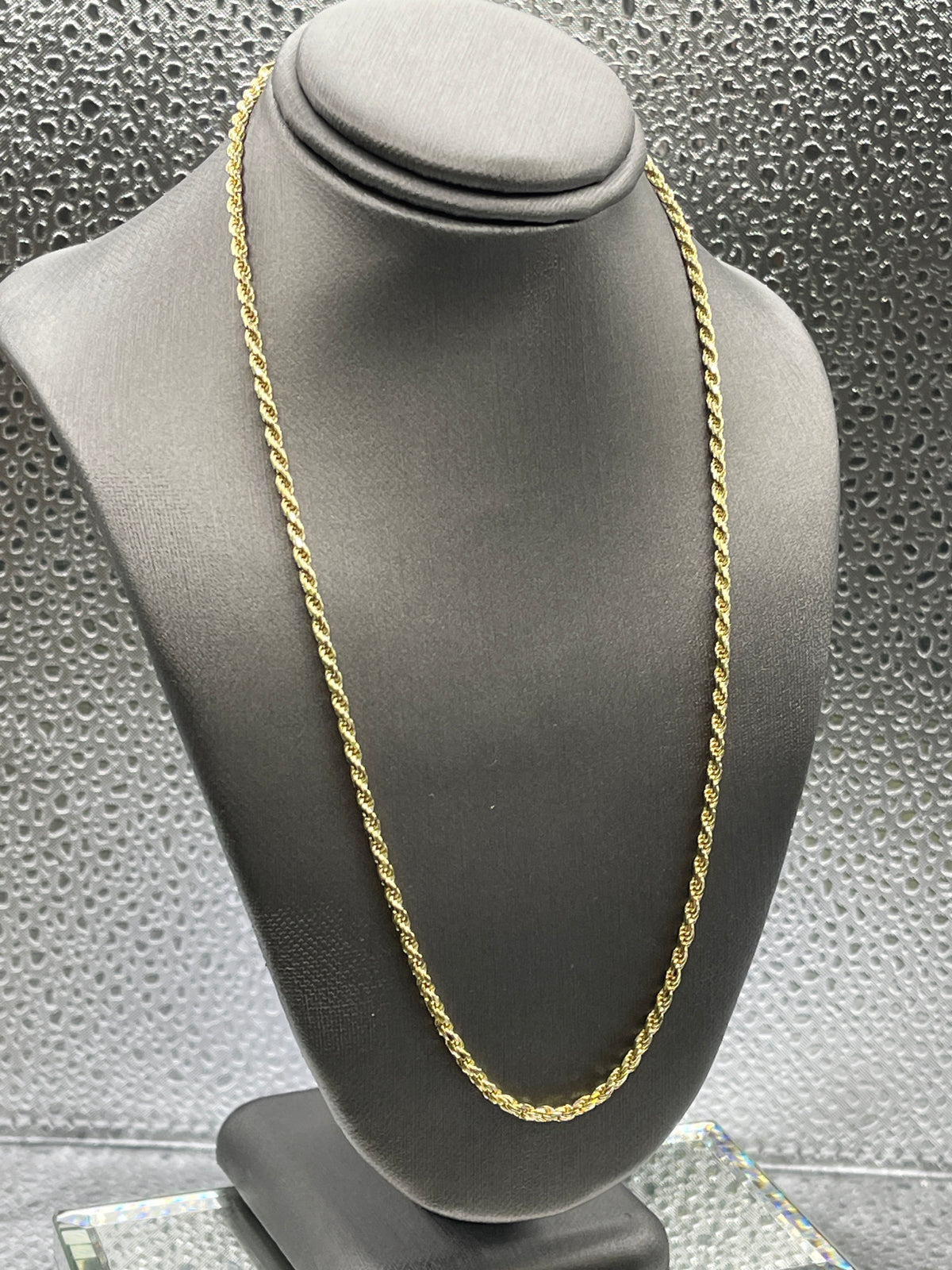 Ladies/Gents 14 Karat Yellow Gold Diamond Cut Solid Rope Chain