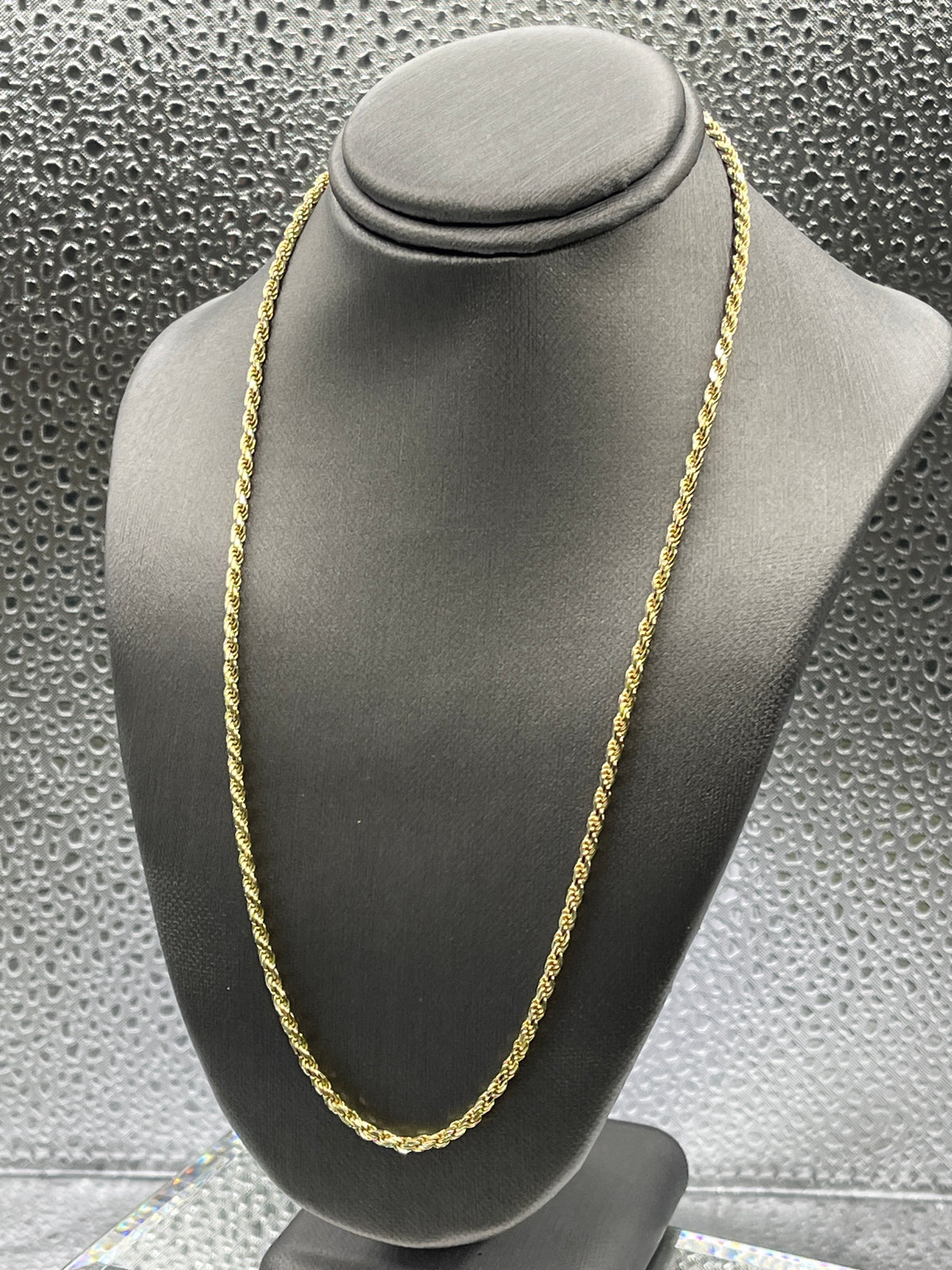 Ladies/Gents 14 Karat Yellow Gold Diamond Cut Solid Rope Chain
