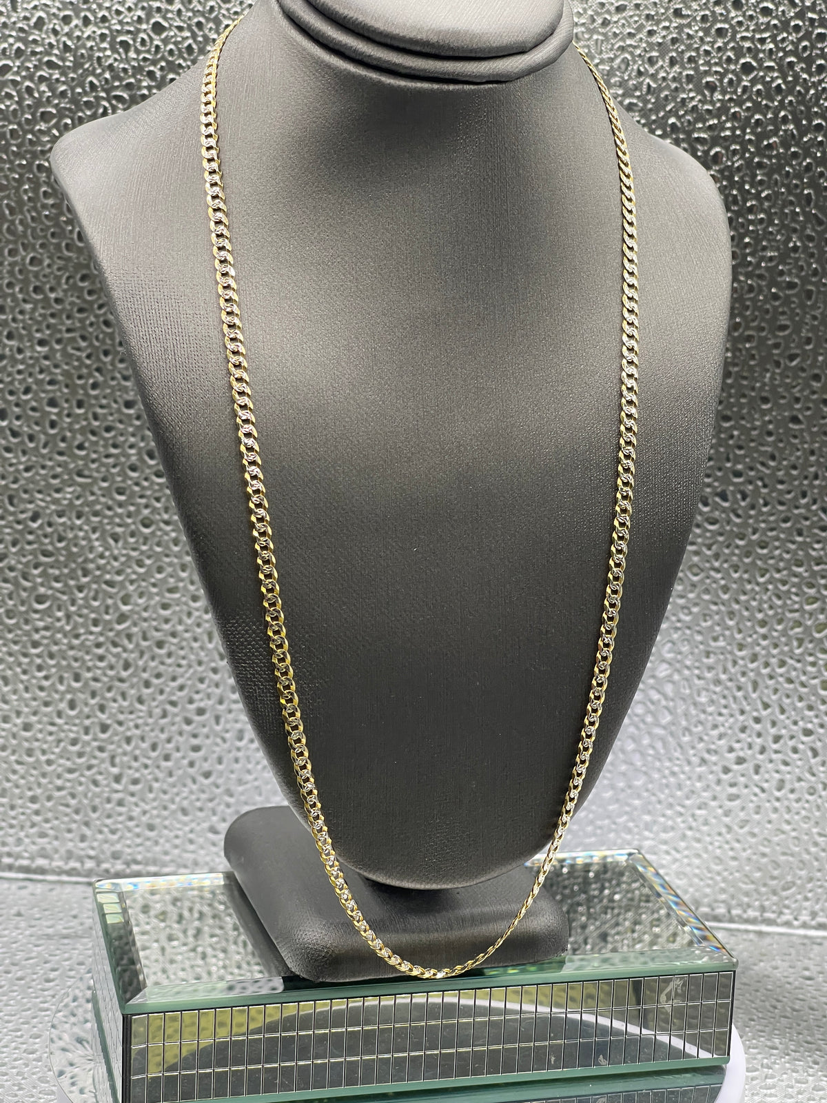 Ladies/Gents 14 Karat Yellow & White Gold Solid Link Chain