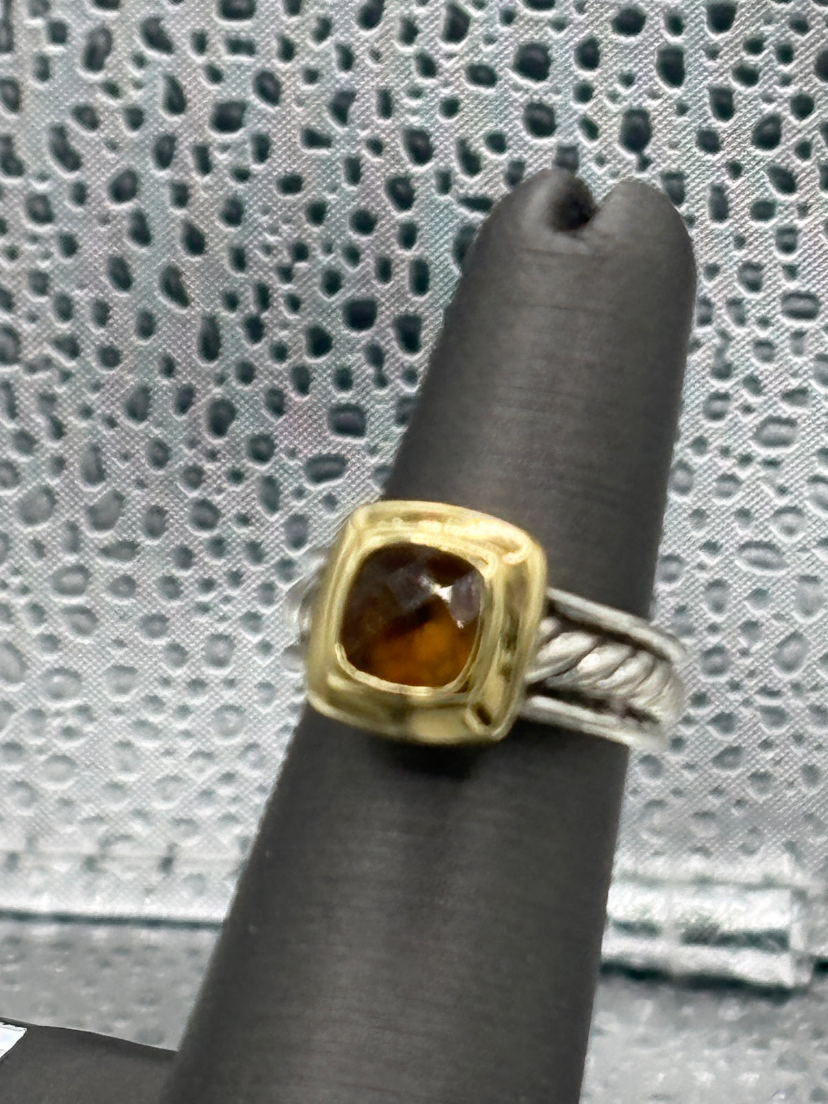 View two of Ladies David Yurman 18 Karat & Sterling Checkerboard
