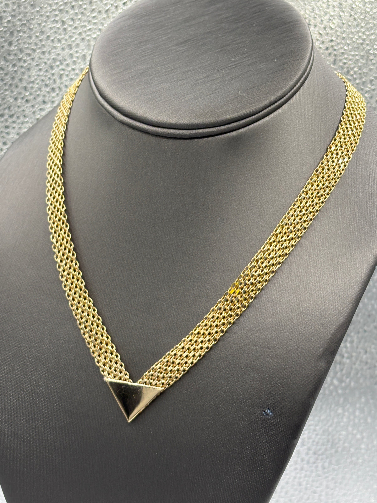 View one of Ladies 14 Karat Yellow Gold V Shaped Copenhagen Necklace